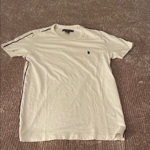 White Polo Shirt with Black Accents